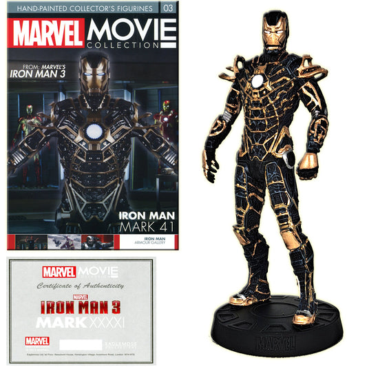 Marvel Movie Collection Figurines - 14cm Iron Man Mark 41 03 with 8-Page Magazine